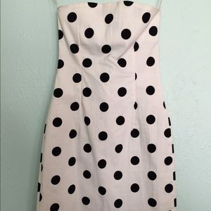 Stretch twill Polkadot Bodycon dress