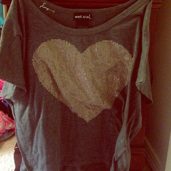 Wet seal cropped top