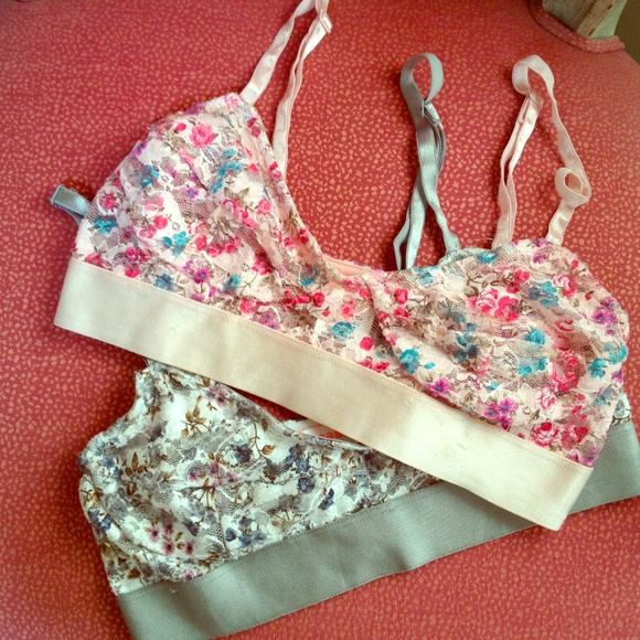 re:named Tops - BUNDLE lace floral bralettes