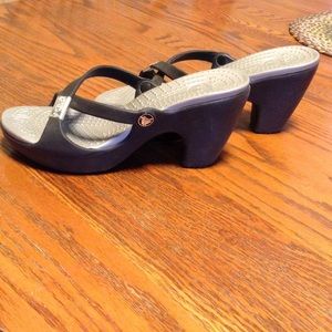 Croc high heel sandals