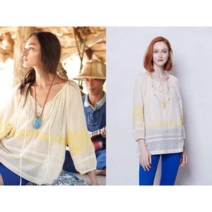 Embroidered peasant blouse