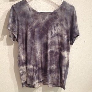 large forever 21 bleach tie dye crew neck t-shirt