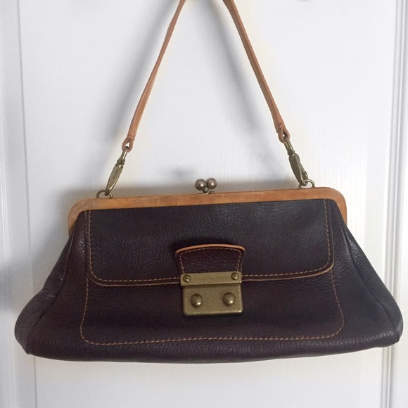 Authentic brown leather Miu Miu purse.