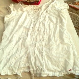 White Button Up Blouse from Hollister - Size M