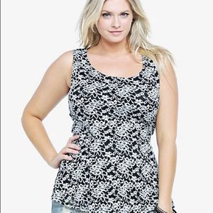 Torrid lace style peplum top