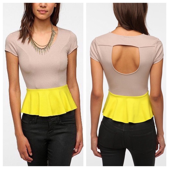 Urban Outfitters Tops - Sparkle & Fade Colorblock Peplum Top