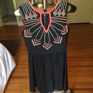 Black patterned dress
