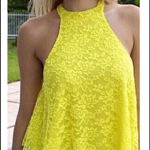 Boutique Tops - For Sharon 🌼2X HP 7/11 & 7/10 NWT Yellow Lace Top