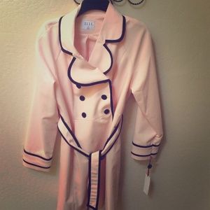 Black and pink Elle double breasted jacket NWT