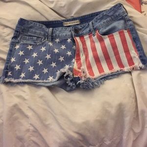 American Flag Denim cutoffs