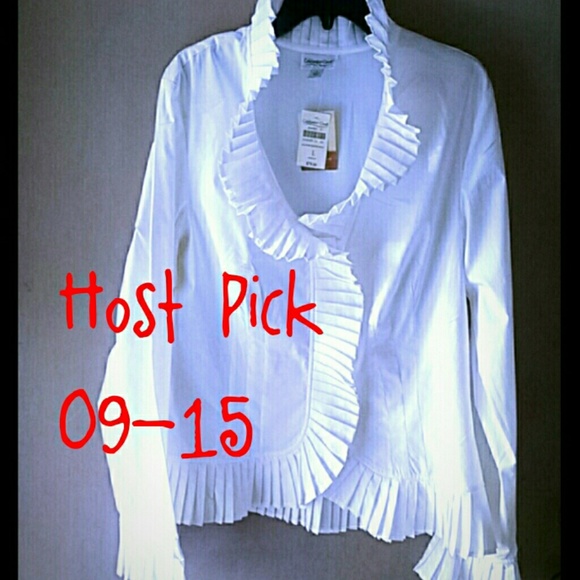 Coldwater Creek Tops - HP 9-15 Coldwater Creek sz L White Blouse