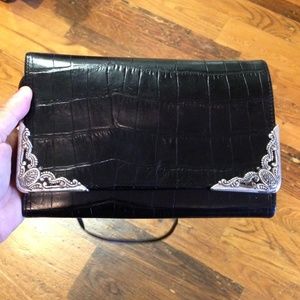 Brighton black/ silver metal design wallet leather