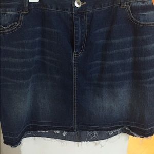 Lane Bryant distressed style jean skirt