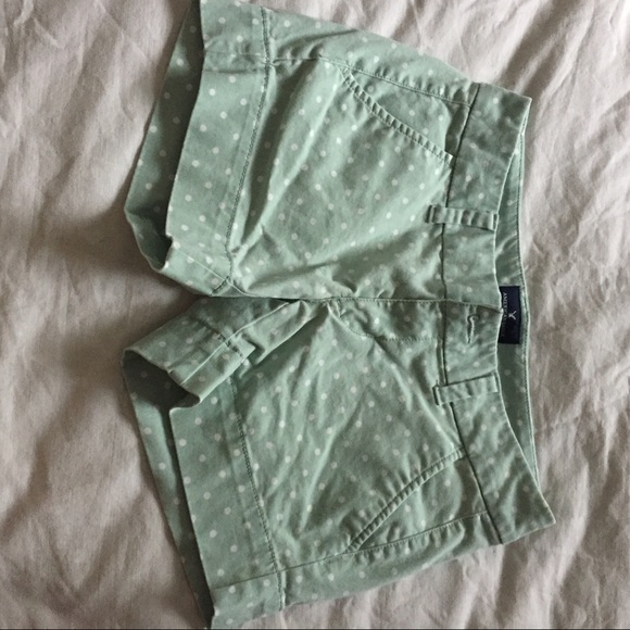 Green and White polka dot Midis