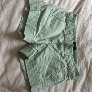 Green and White polka dot Midis