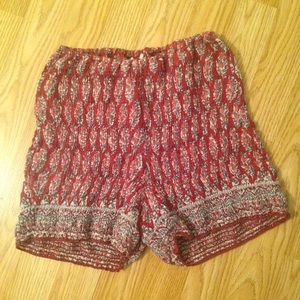 Free People High Rise Bohemian Shorts