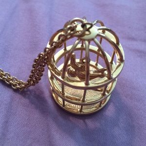 Kate Spade caged bird long necklace