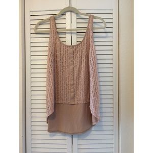 Blush high low tank