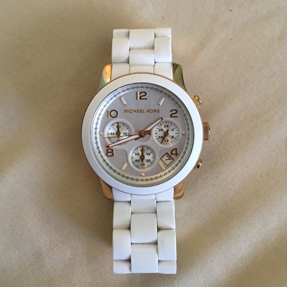 Michael Kors white rubber watch