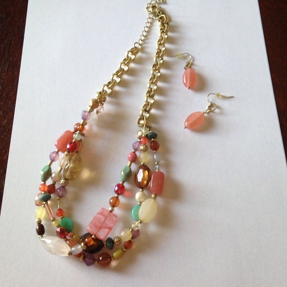 Lia Sophia "Mandalay Bay" necklace and earring set