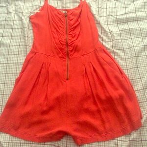 Red orange romper