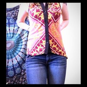 High low button up top