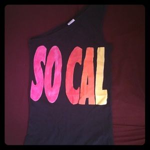 One Shoulder Navy Blue Hollister Shirt