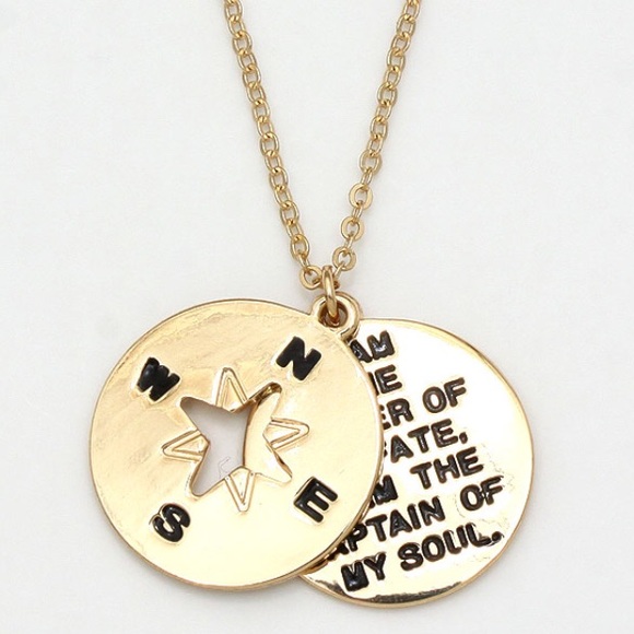 Jewelry - "Master of My Fate" Pendant Necklace