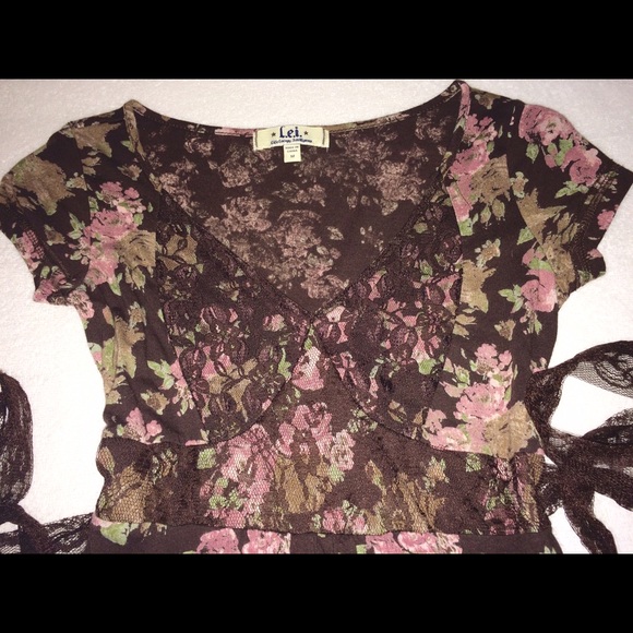 🔆Summer Floral Shirt Imperial Waist Small-Medium - Picture 2 of 4