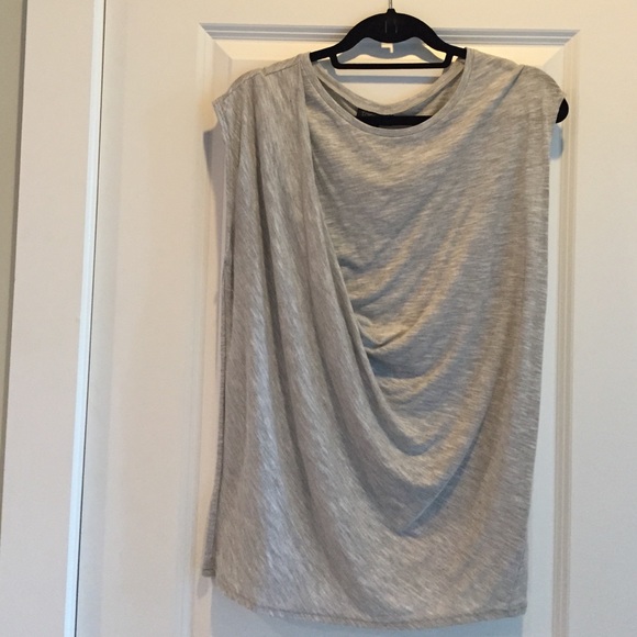 TOPSHOP Grey Shirt Size 6
