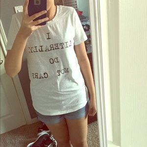 "I literally do not care" top