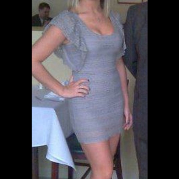 Gray cocktail dress
