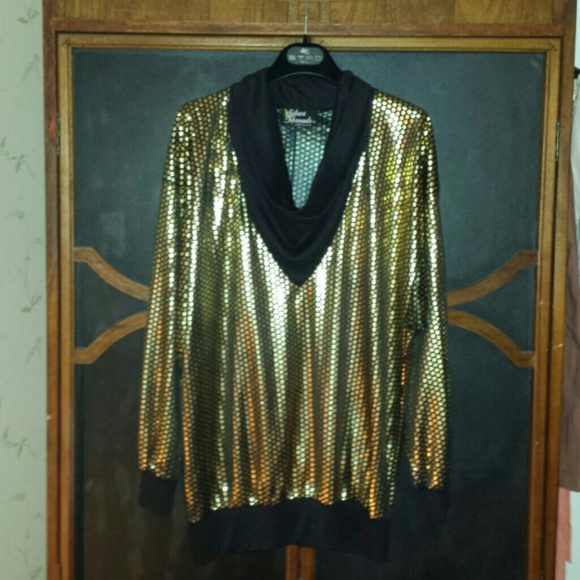 Vintage black/gold blouson