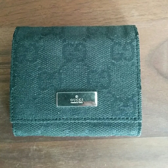 Gucci Guccisima Black Suede Coin Case