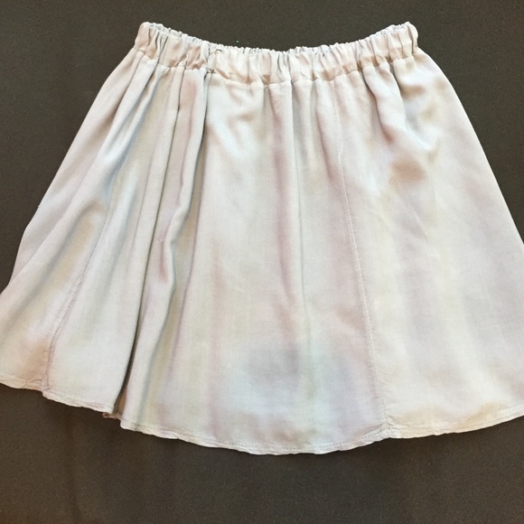 Grey/blue flowy skirt.