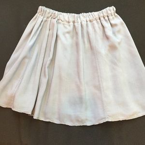 Grey/blue flowy skirt.