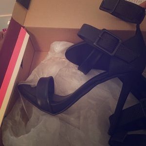 Black Ankle Strap Heels