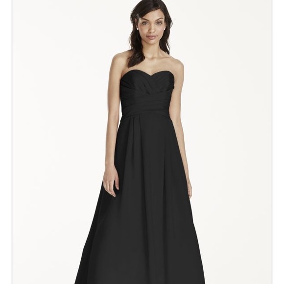 Strapless Satin Pleated Ball Gown