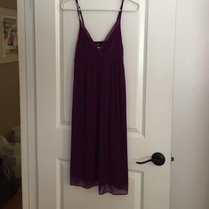 Purple slip dress