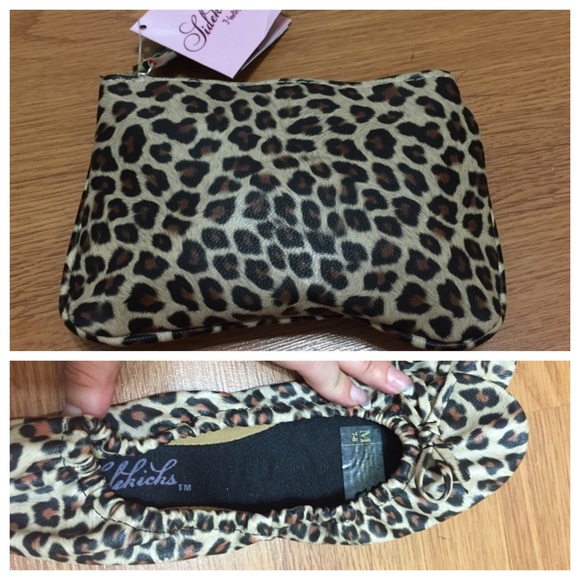 Shoes - Leopard ballet flats in a bag