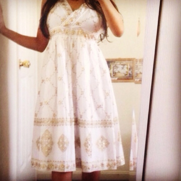 Michael Kors Dresses & Skirts - Michael Kors India Style Dress with Gold Sequins