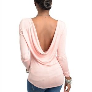 Open back pink top