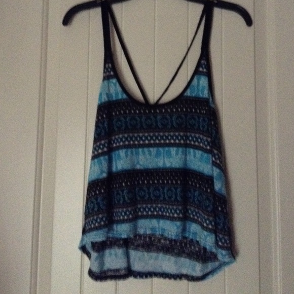 Cross Cross back Aztec crop top - Picture 1 of 3
