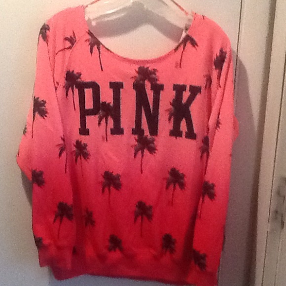 PINK Victoria's Secret Tops - Pink Victoria's Secret coral ombré sweatshirt