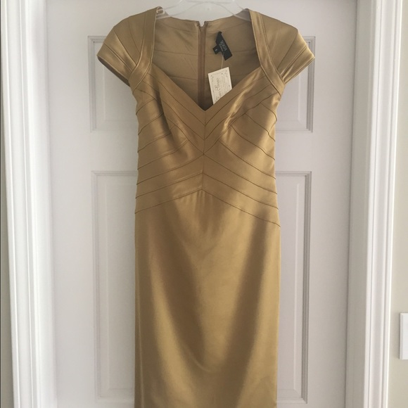 New Tadashi gold dress