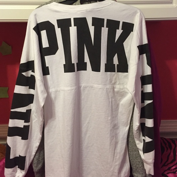 PINK Victoria's Secret Sweaters - Rare White Bold Varsity Crew