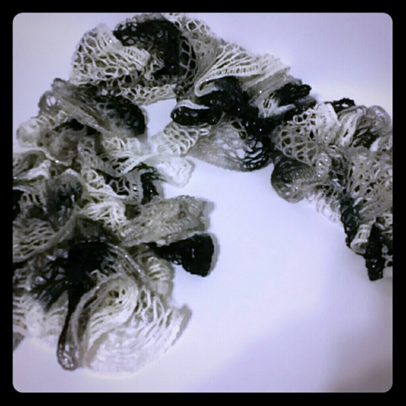 Handmade Crochet Ruffle Scarf