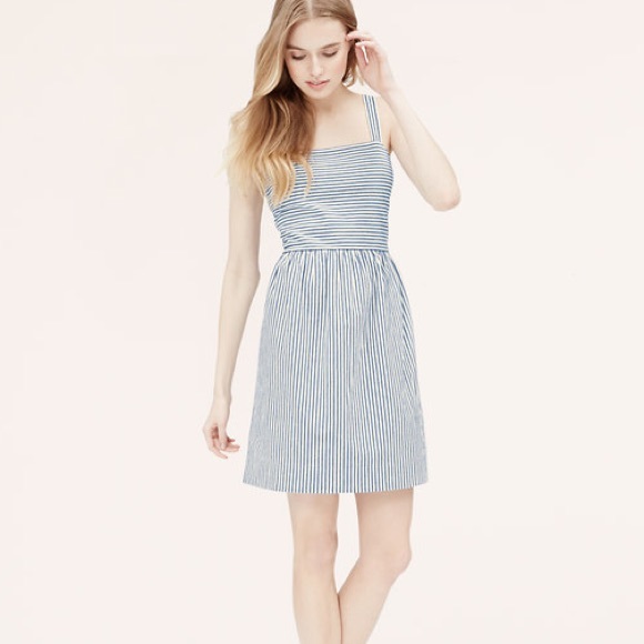 LOFT Dresses & Skirts - LOFT Striped Strappy Flare Dress