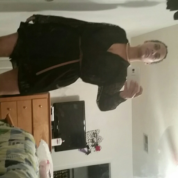 Sheer and lace black romper