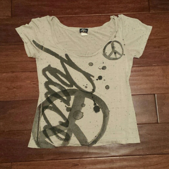 Baige  and Grey Top